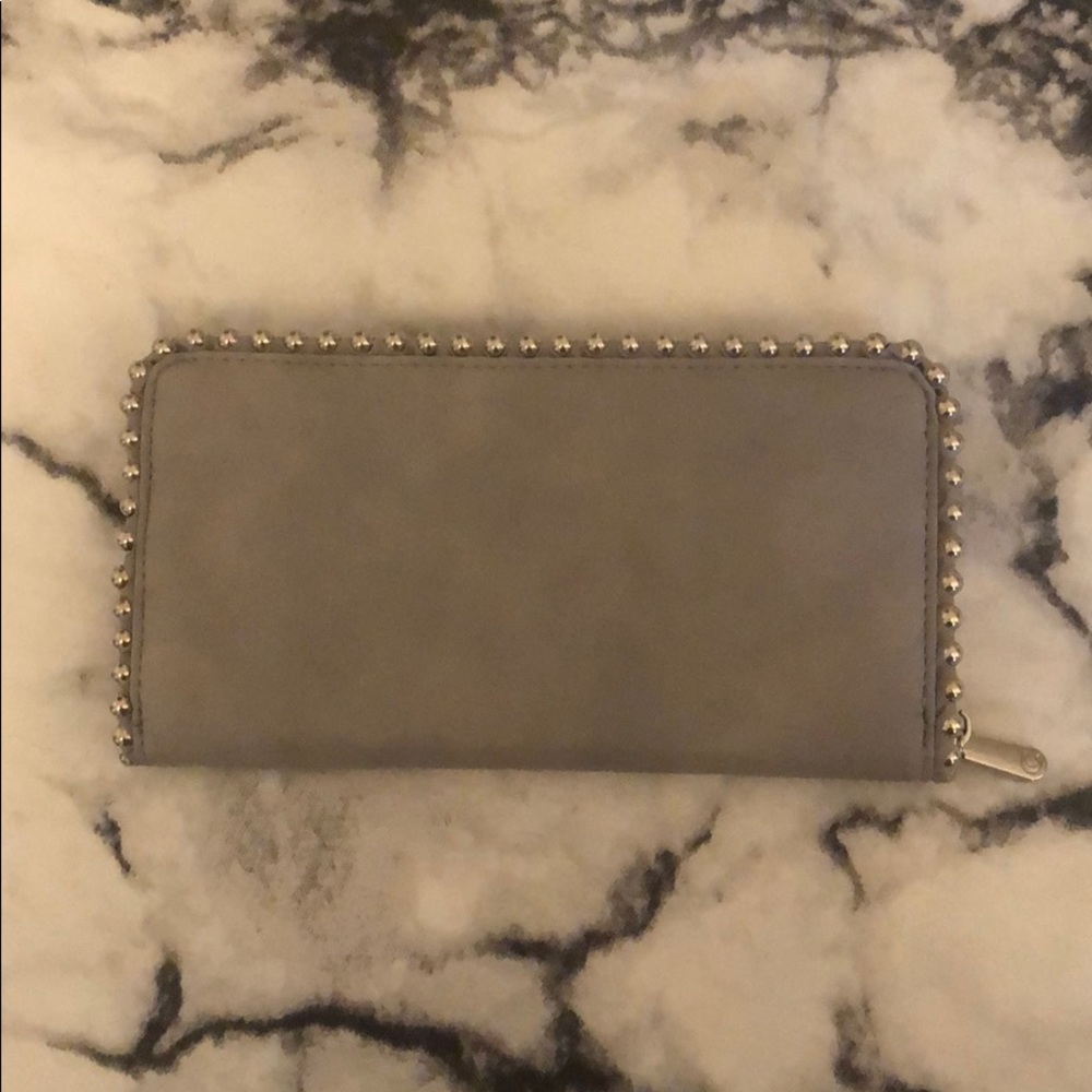 Grey Faux Suede Wallet - Picture 4 of 6